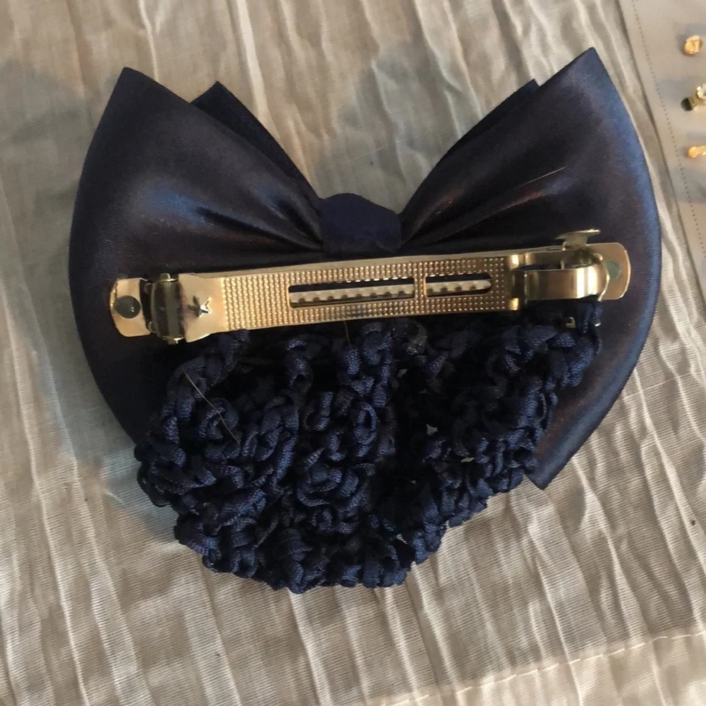 Women girls hair accessories barrettes ponytail holders with ribbon, lot 12
